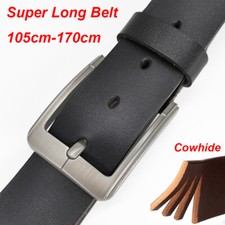 105cm-170cm Extra Long Mens Belt Leather Mens Retro Jeans Belt        A22
