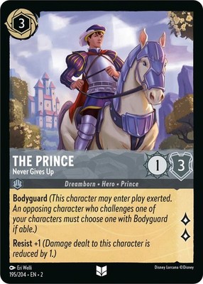 The Prince - Never Gives Up Cold Foil Uncommon Rise of the Floodborn 195/204 NM