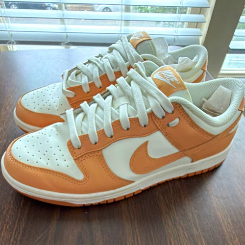 Nike Dunk Low Women’s Sail/Harvest Moon size 9 Leather Low Top Lace-Up 2022