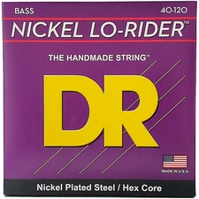 DR Strings Nickel Lo-Rider 5-String Electric Bass Strings (40-120)