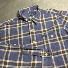 Polo Ralph Lauren Shirt Men XL Plaid Blue Twill Long Sleeve Button Up Cotton