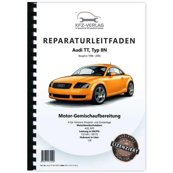 Audi Tt 8N 1998-2006 Motronic Einspritz- ZüNdanlage 180 Ps Werkstatthandbuch-image