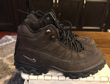 Vintage Nike ACG 960709 Mens 8.5 Black Leather Hiking Boots Waterproof