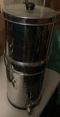 Big Berkey Water Filter Filtration System Steel Pitcher Cylinder 19.25'' Tall
