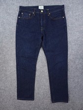 Sid Mashburn Selvedge Jeans 35x32 Button Fly Dark Indigo USA Made Measures 35x30
