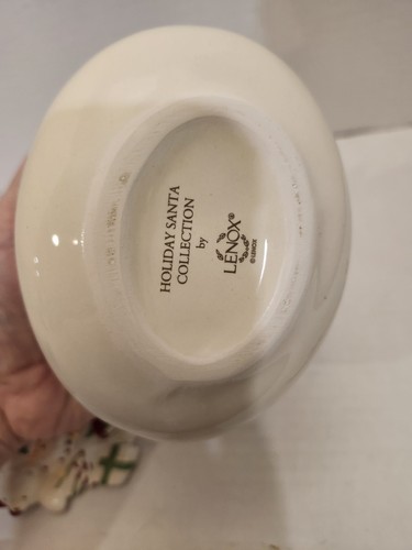 Lenox Holiday Santa Collection Sleigh SUGAR BOWL W/ SPOON Toy Sack / Bag - Picture 7 of 7