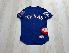 Tony Barnette MLB Texas Rangers Majestic 2018 Spring Training Game Worn Jersey