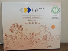 California Design Den Organic Sheet Set, Queen, Lavendar Mist