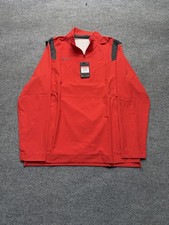 Nike NWT Q Zip Up Jacket Mens Red and Dark Gray Size Large Dri-Fit Activewear