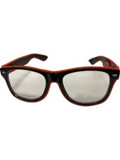 Red Party Wire EL Wire Lite-up Wayward Traveler Glasses