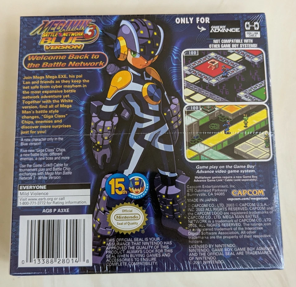 CLEAN Mega Man Battle Network 3 Blue Nintendo Gameboy Advance GBA SEALED New - Image 2 of 4
