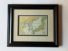 1903 Map of JAPAN & KOREA, Framed w/Double Mat SEE DESCRIPTION