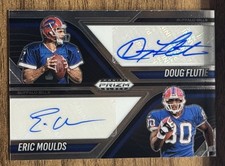 Doug Flutie & Eric Moulds Dual Prizm Auto 2025 Prizm Black Buffalo Bills