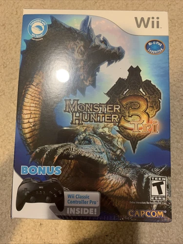Monster Hunter Tri Caja Edición Limitada con Mando Wii Clásico Pro (Wii) NUEVO - Imagen 1 de 8