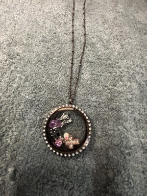 Origami Owl Large Chocolate Living Locket with Crystals