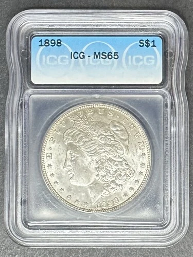 1898 Morgan Dollar ICG MS-65, Buy 3 Items, Get $5 Off!!