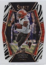 2021 Panini Select Premier Level Zebra Prizm Die-Cut Demetric Felton #197 16wc
