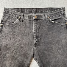 Wrangler Jeans Mens 36x30 Black Denim Cowboy Cut Western Rodeo Bootcut 13MWZ