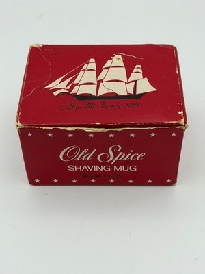 Vintage 1960s? Shulton Old Spice Shaving Mug Soap Ship Mt Vernon 1798 #3700 READ