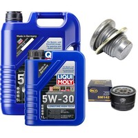 MotoröL Filter Set 5W-30 Liqui Moly 6 Liter + Schraube FüR Opel Renault Laguna
