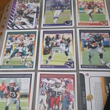 SCORE NFL Football Trading Card Lot - Allen, Reed, Rice, Marino, Moss, 9 Cards