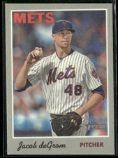 2019 Topps Heritage #11 Jacob deGrom 1970 Cloth Stickers
