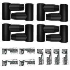 8 Pack Spark Plug Boot Terminal Kit 90 Degree Spark Plug Ignition Wire Boots