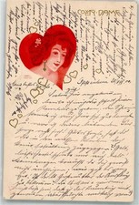 13531539 - signed Carl Josza Heart Ladies Series Publisher Edgar Schmidt Art Nouveau