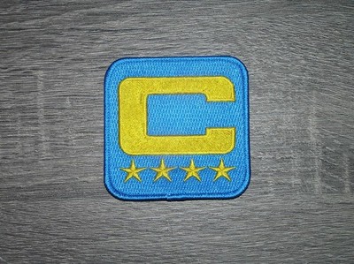 Powder Blue Captain C Patch 4 Star (All Gold) Embroidered Iron On Patch 3'' x 3''