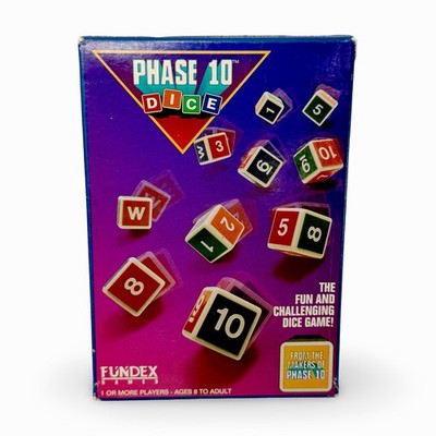 Phase 10 Dice Game 1993 Fundex Complete Scorepad Rules Ten Dice Original