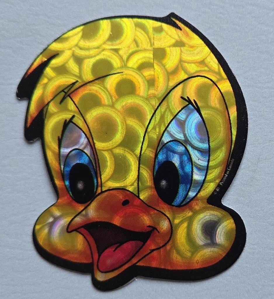 10 Colorful VTG Prism Bird & Animal Head Vending Machine Stickers Dog Cat Tiger