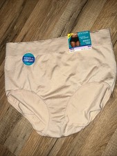 Vanity Fair 6/M Seamless Comfort No Pinch No Show DAMASK NEUTRAL Brief 13218 NWT