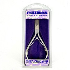 Tweezerman Cobalt Acrylic Nipper Stainless Steel 1/2 Jaw Professional 3260-P NIP