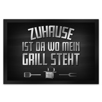 Zuhause Ist Da Wo Mein Grill Steht FußMatte XL Mit Motiv FußMatte Fussmatte