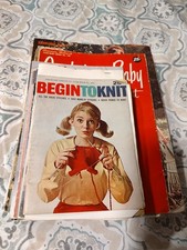 Vintage Knitting  Crochet Pattern Books LOT of 36  Bernat, Coats  Clark,...