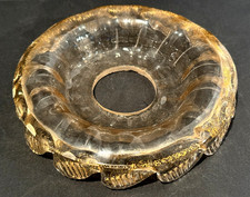 BOBECHE IN VETRO DI MURANO, Ø 140 mm, DECORATO ORO, FORO 42 mm, per lampadari