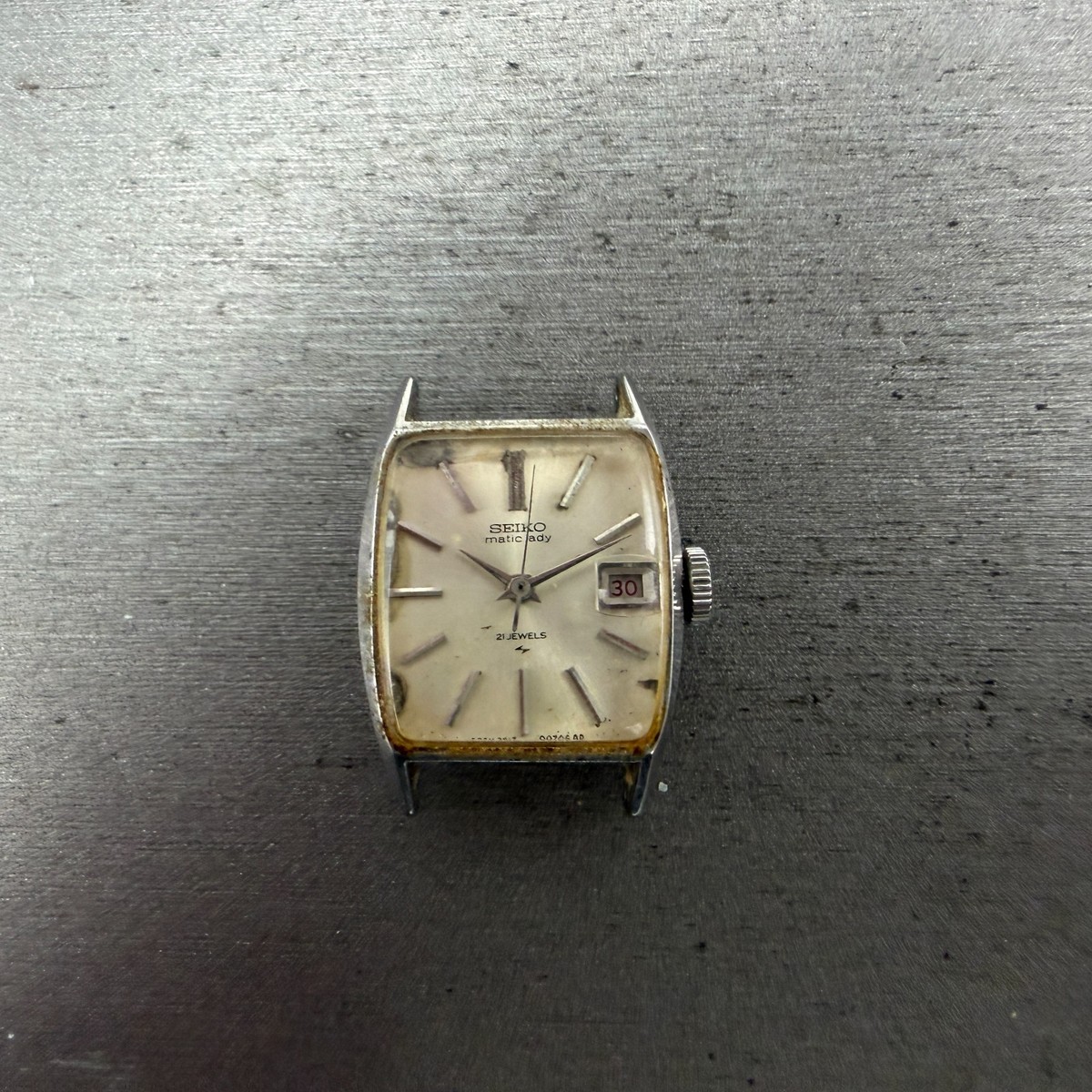Seiko Matic Lady Watch Women 20mm Silver Dial Silver Tone Date