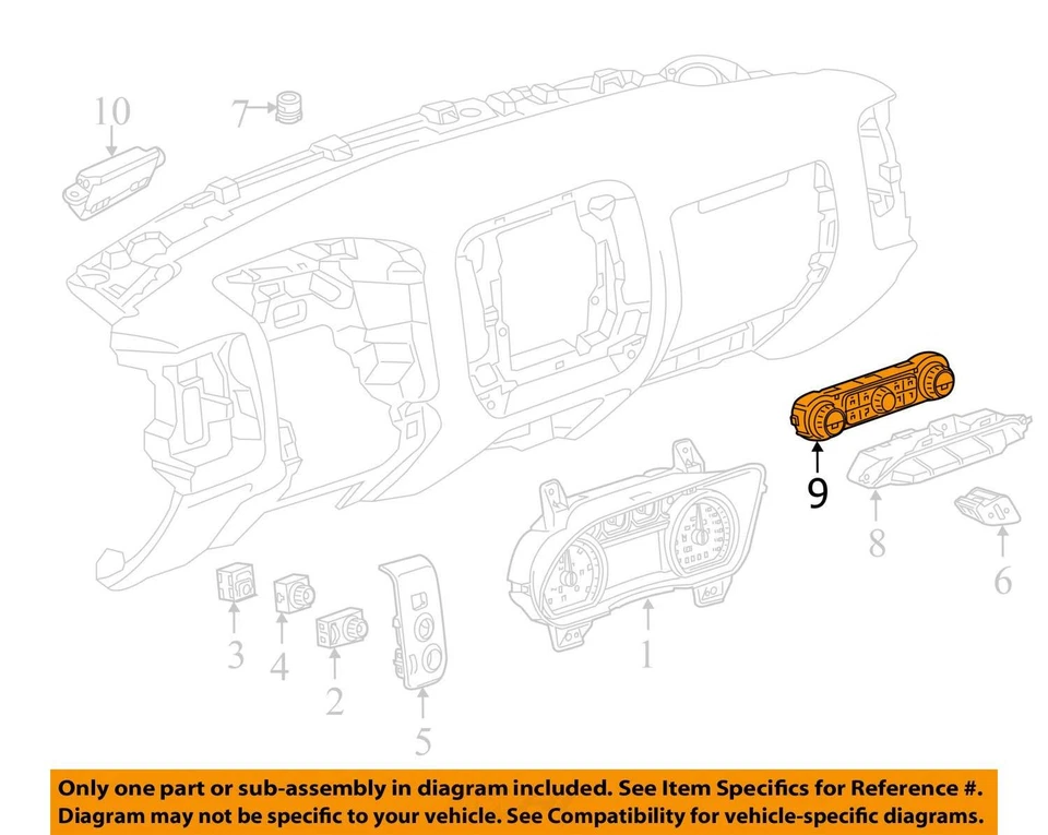 2017-2022 Gmc Acadia Ac Heater Climate Control 84173748 TAK49 - Image 3 of 4