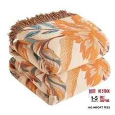 Boho Throw Blanket for Bed 60 x80 , 100 Cotton Woven 60 x 80 C - Boho Floral