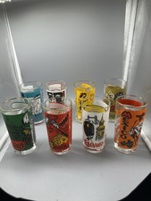 Lot 0f 8 Vintage 1960s Highball Glasses Around The World