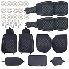 New Full Leather Seat Covers Front Rear Fits Chevy Silverado 1500 2007-2021