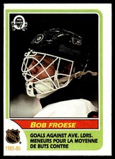 1986-87 O-Pee-Chee HOCKEY GOALS AGAINST LDRS Bob Froese #263 HI GRADE BEAUTY