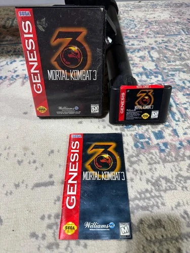 Mortal Kombat 3 (Sega Genesis, 1995) - With Case and Manual