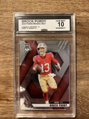 2025 Panini Mosaic Brock Purdy #291 CCG 10 Gem Mint San Francisco 49ers