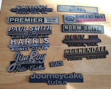 Lot of 10+ Vintage Plastic Car Dealership Dealers Trunk Emblem Badges --- Lot#2