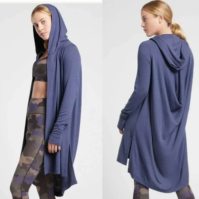 Athleta Harmony Wrap Sweater  Blue Heather Small  NEW #982379