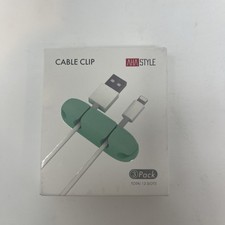 OUSHGO 3-Pack Cable Clips Cable Organizer Compact Design Desk Wire Holder, Green