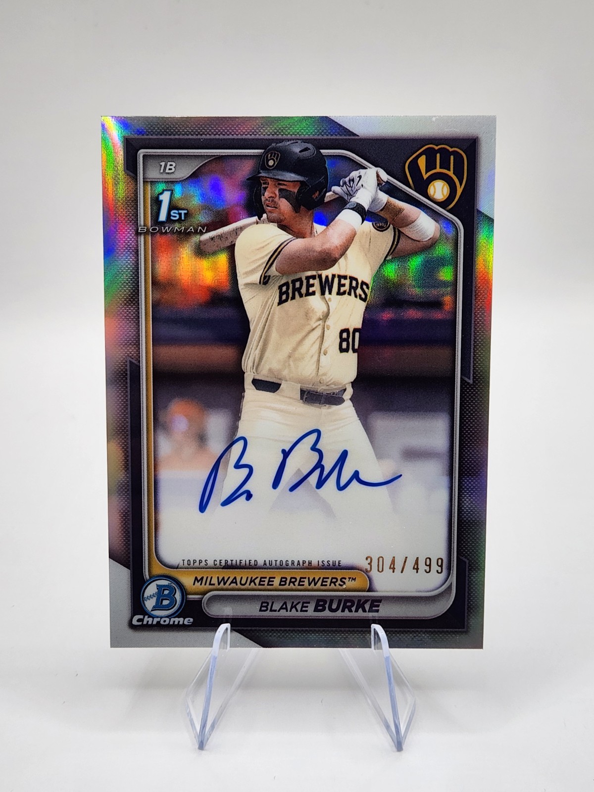 2024 Bowman Draft Chrome 1st Prospect Auto Blake Burke #CPA-BB Refractor /499 RC