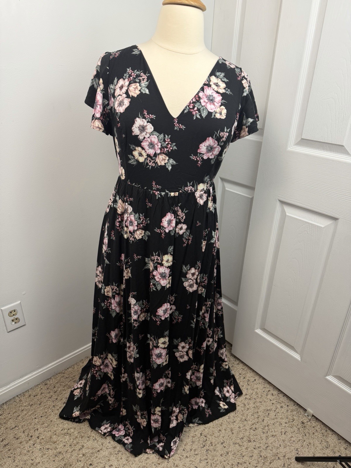 Torrid Maxi Floral Dress Size 2 Romantic Cottagecore Bohemian