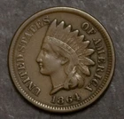 1864 Bronze Indian Cent VF   Lot 2648
